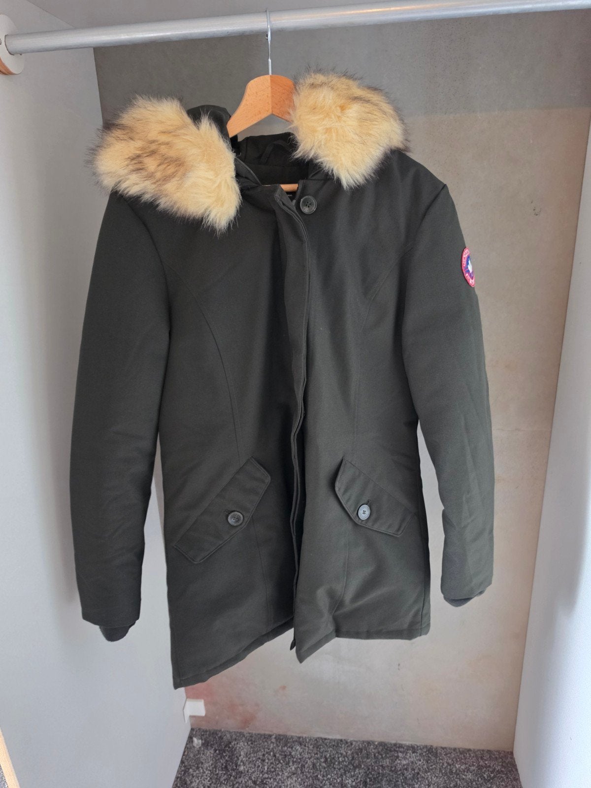 Subprime Winterjas met Bontkraag - Maat S, Kleding | Dames, Jassen | Winter, Ophalen, Zo goed als nieuw, Maat 36 (S), Groen