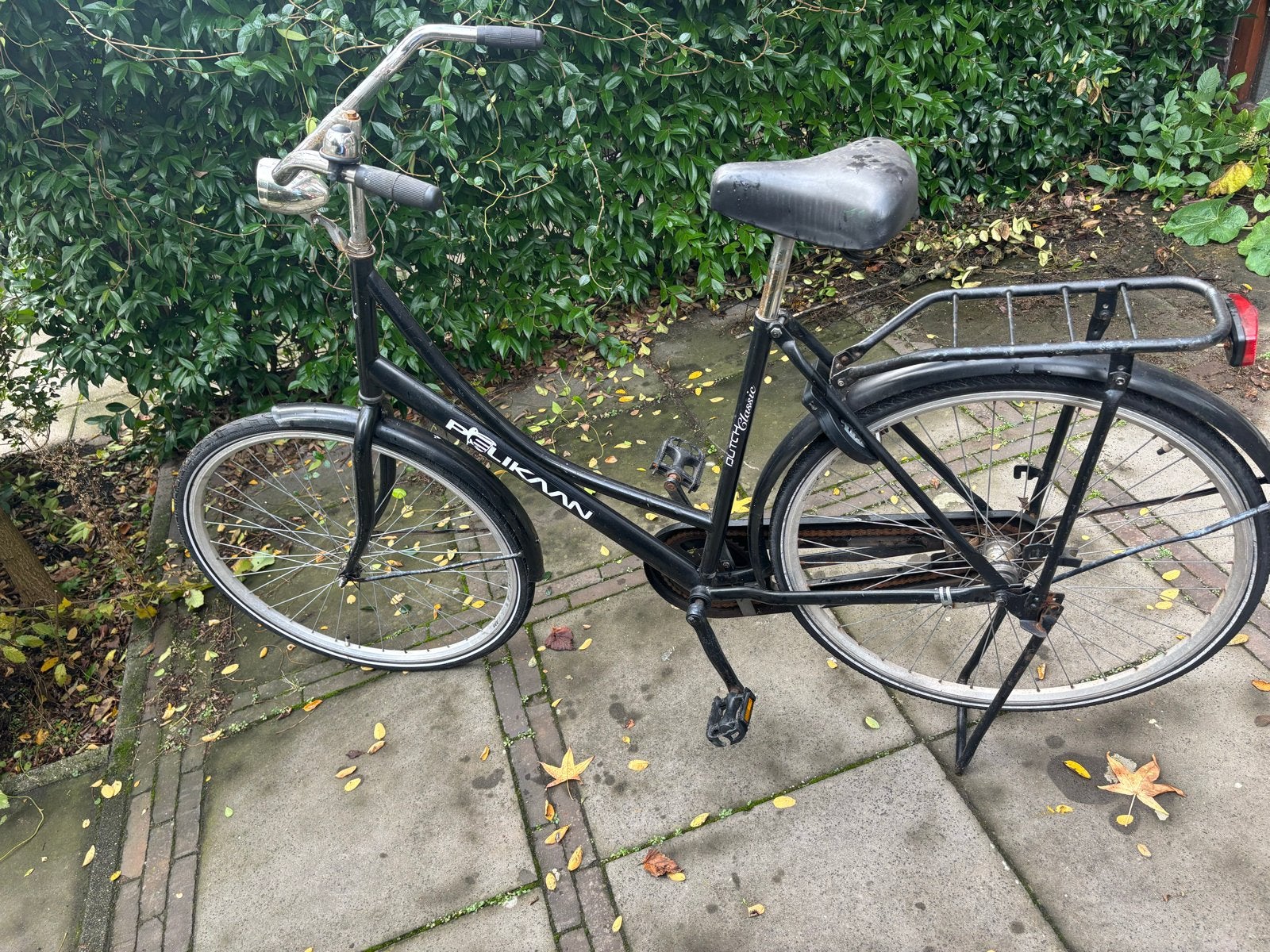 Omafiets Pelikaan - Achterband lek, Ophalen, Gebruikt, Terugtraprem