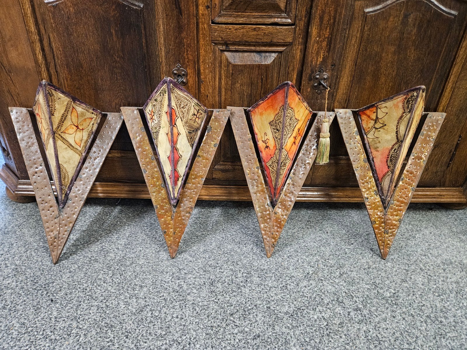 Set van 4 Arabische wandlampen, Ophalen