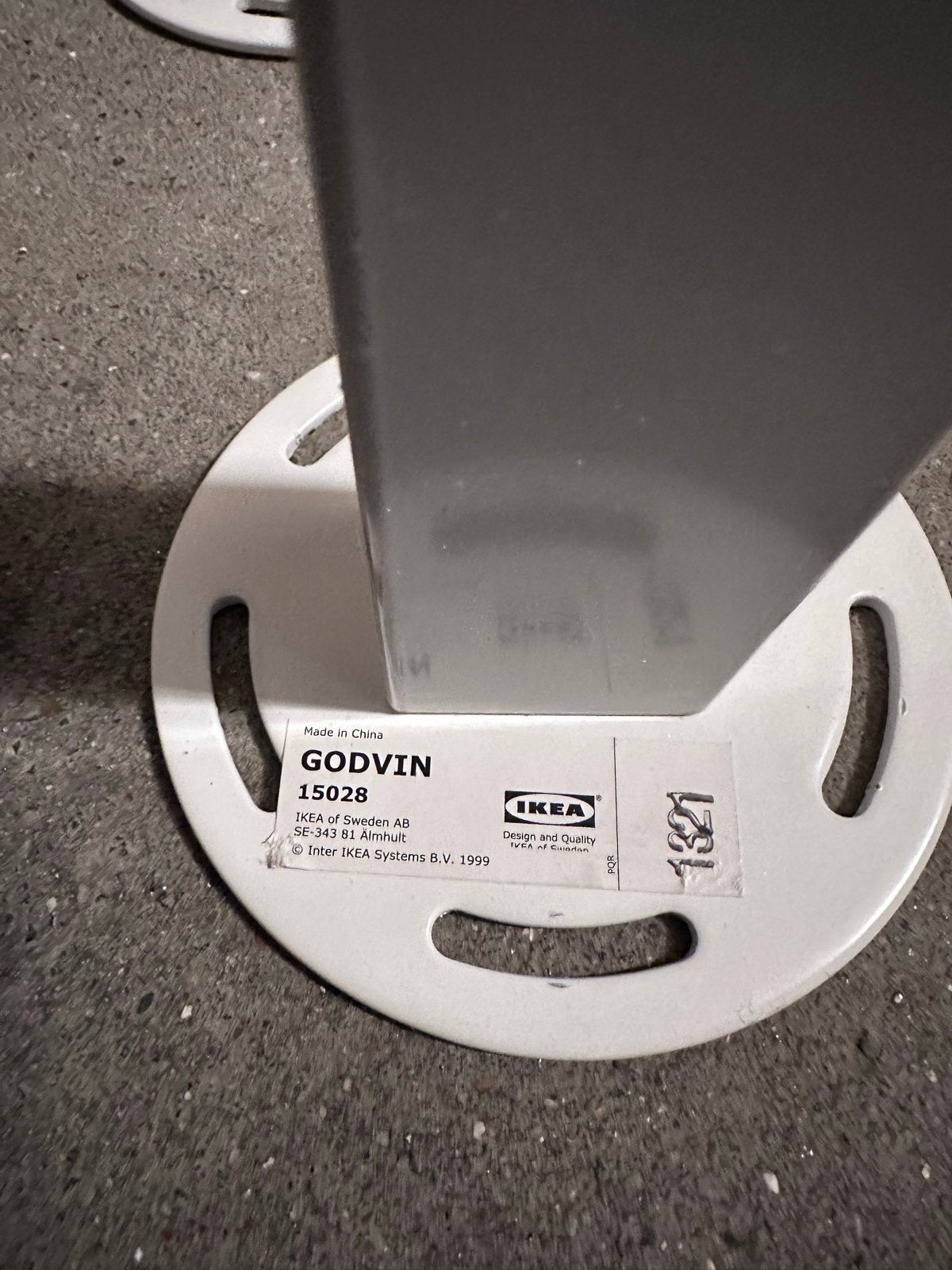 IKEA Godvin tafelpoten (4 stuks) - wit, Ophalen, Gebruikt