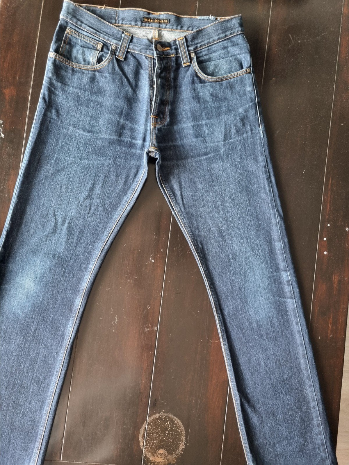 CLASSIC VINTAGE NUDIE AVERAGE JOE STRAIGHT FIT JEANS 34/34!!, Nudie Jeans, Blauw, Ophalen of Verzenden, Zo goed als nieuw
