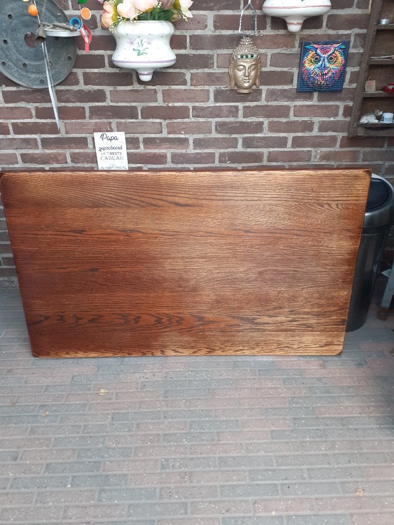 grote eiken eetkamer tafel, Gebruikt, 100 tot 150 cm, Eikenhout, Vier personen