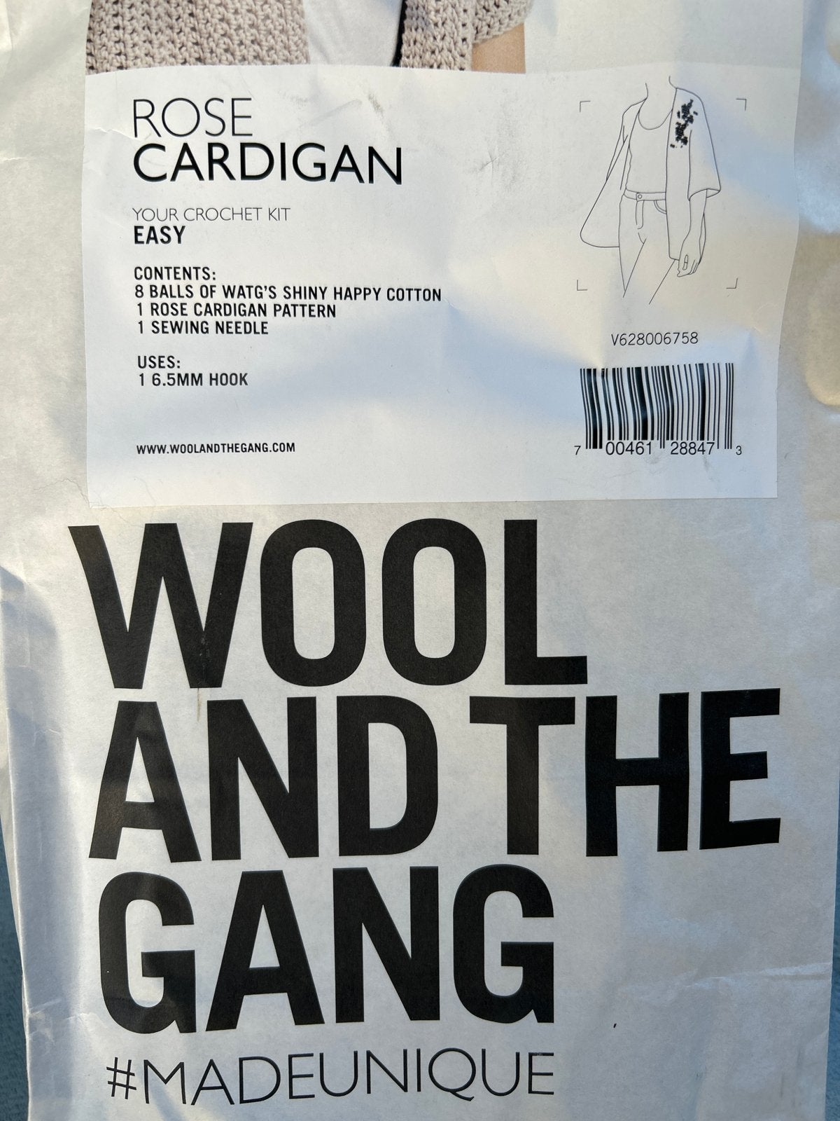 Wool and the Gang Rose Cardigan Haakpakket, Ophalen of Verzenden, Nieuw, Haken, Wol of Garen