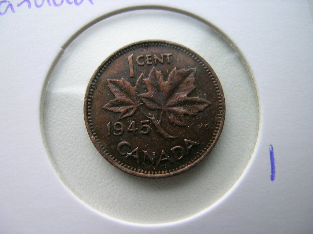 Cent 1945 Canada, Ophalen of Verzenden, Noord-Amerika, Losse munt