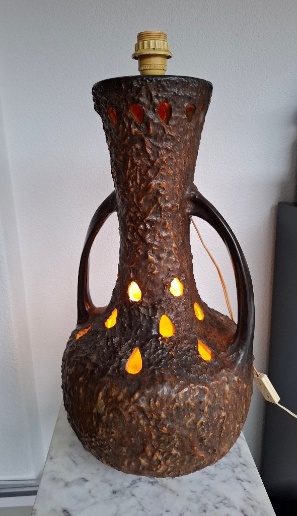 Vintage- retro Fat Lava vloerlamp keramiek Germany, Ophalen, Overige materialen, Gebruikt, Minder dan 100 cm