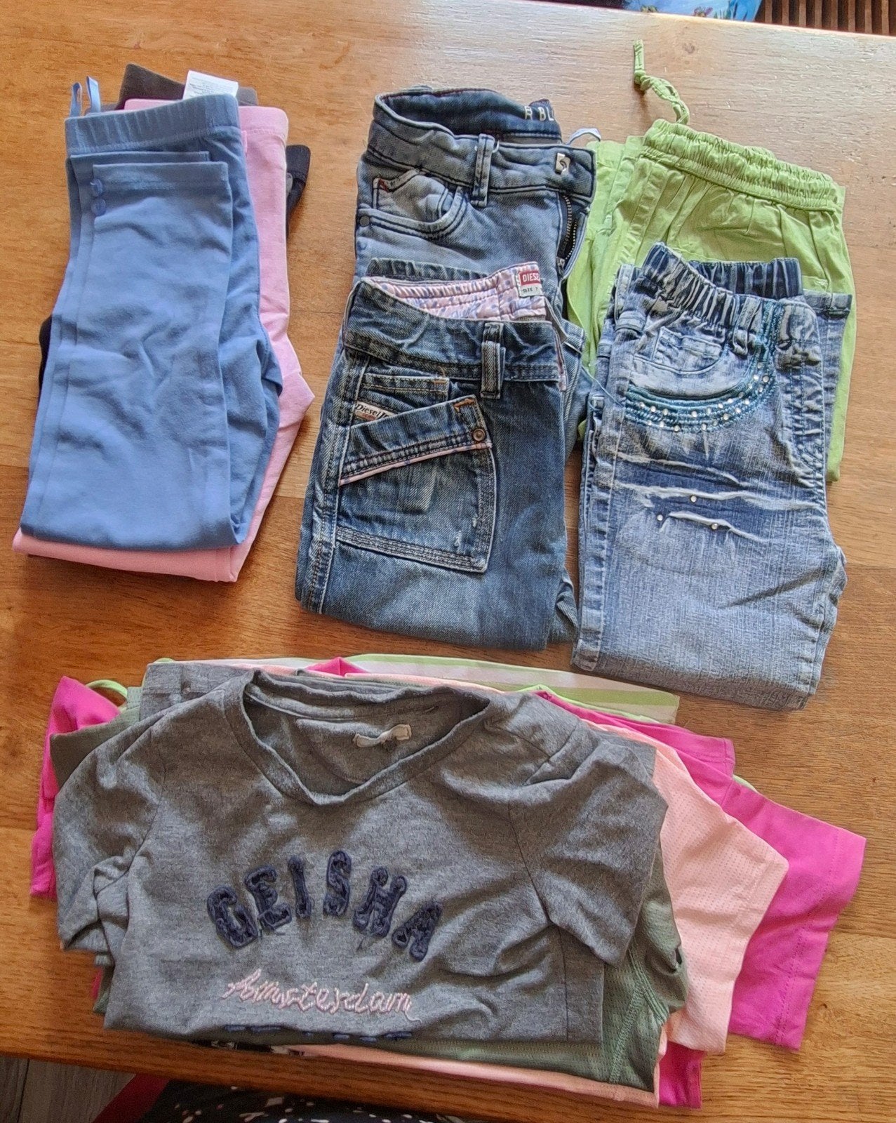 Kinderkleding maat 122 en 128., Ophalen of Verzenden, Gebruikt, Meisje, Broek