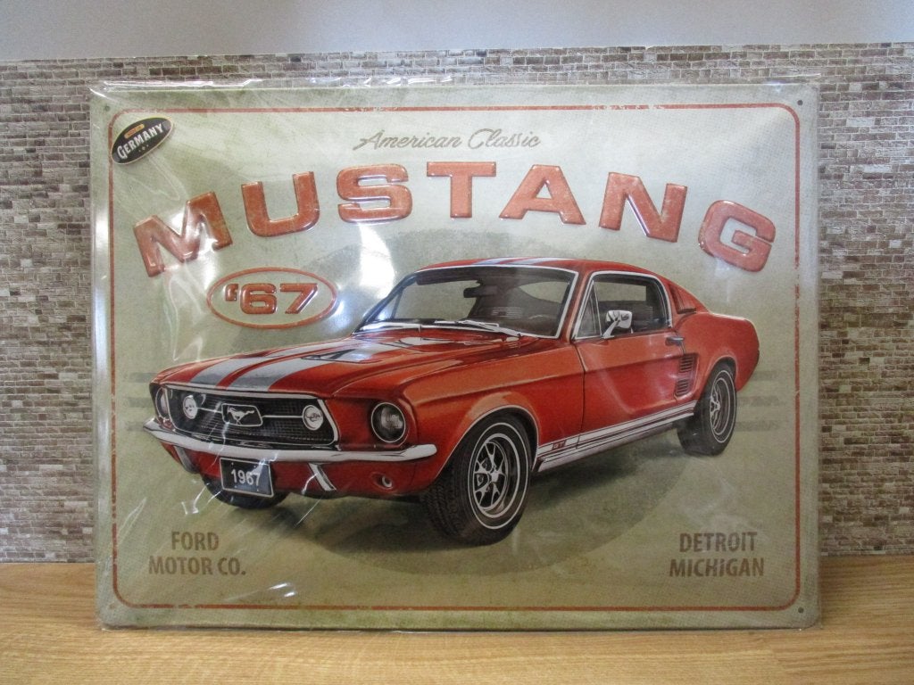 metalen 3d/reliëf bord 30x40 cm ford mustang, licentie, Verzamelen, Ophalen of Verzenden, Nieuw, Reclamebord