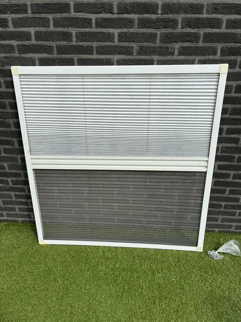 Dakraam Plissé Gordijn en hor (wit) 117x121,5, Ophalen, Zo goed als nieuw, 80 tot 120 cm, Dakraam