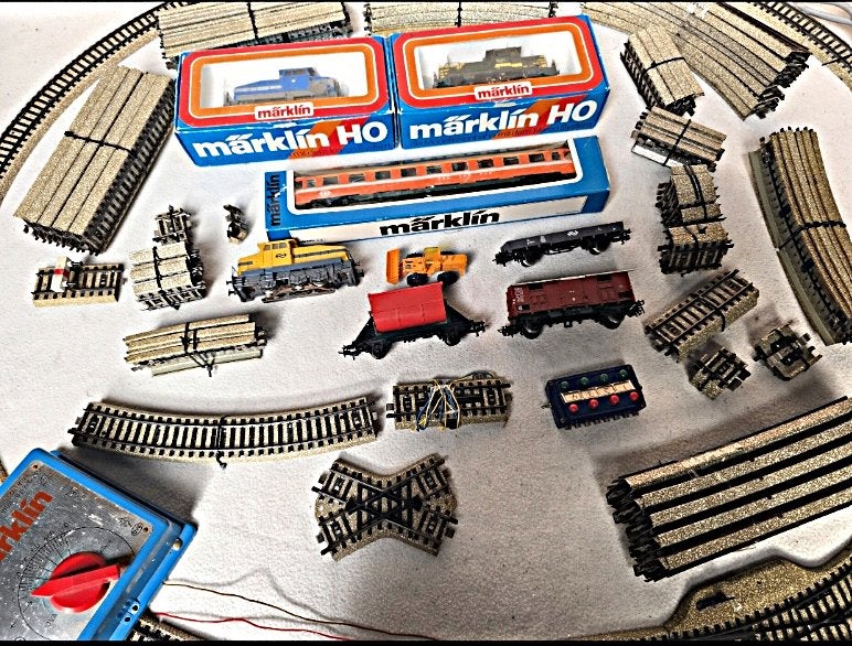 marklin ho NS startersset +3 locs ovp met vele extra 2 trafo, Wisselstroom, Rails, Ophalen of Verzenden, Märklin