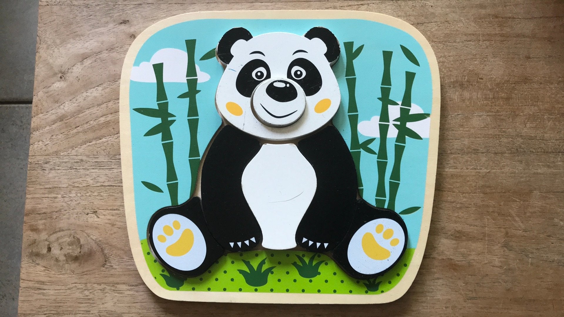 Panda inlegpuzzel, Ophalen, Gebruikt, Van hout, Minder dan 10 stukjes