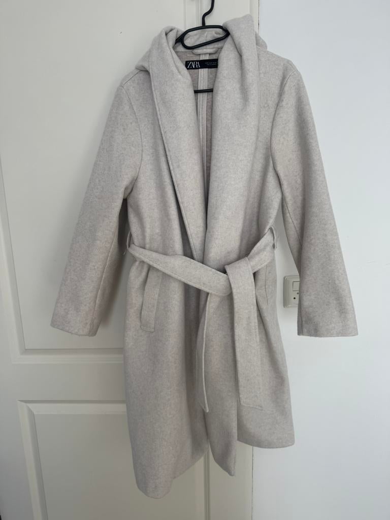 Zara jas maat M ecru, Ophalen of Verzenden, Zo goed als nieuw, Beige