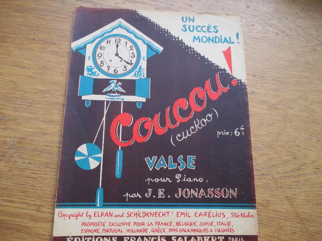 Coucou! (Cuckoo!) Valse voor Piano - J.E. Jonasson, Gebruikt, Klassiek, Ophalen of Verzenden, Artiest of Componist