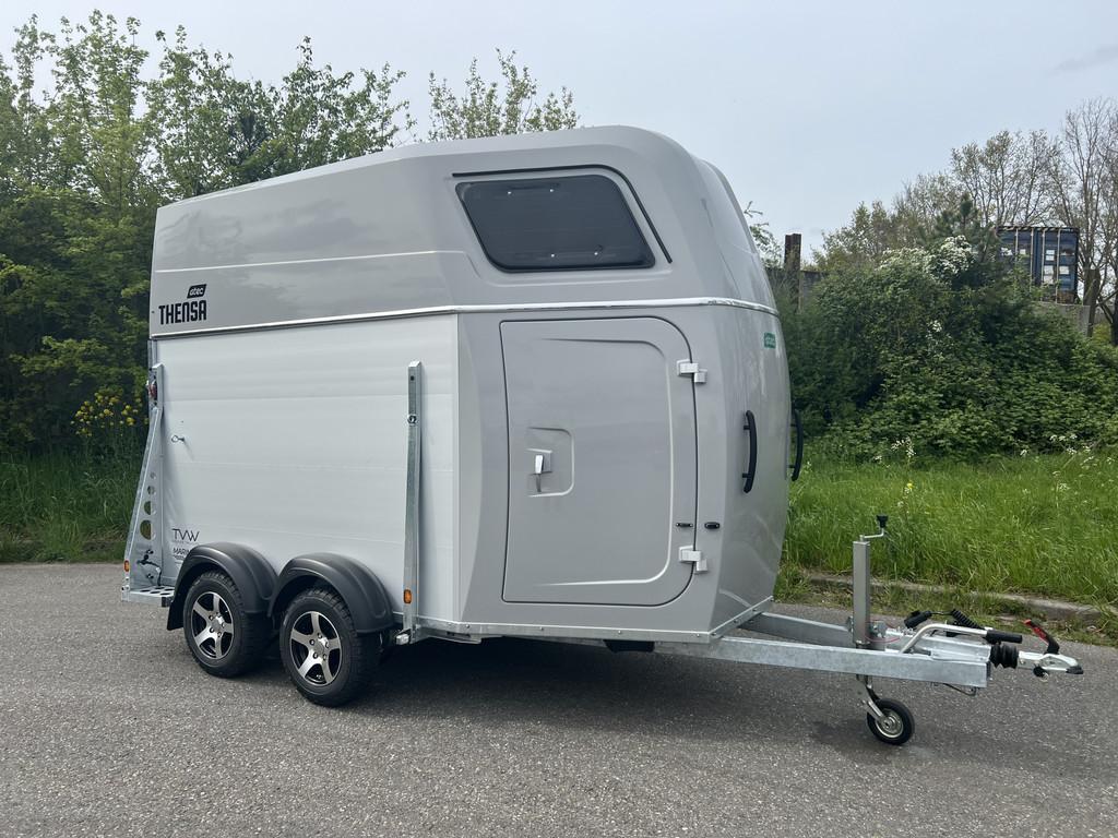 Atec APT 2500 Thensa 2 paards zilver metallic, met zadelkame, Auto diversen, Aanhangers en Bagagewagens, TVW Horse Trucks, Nieuw