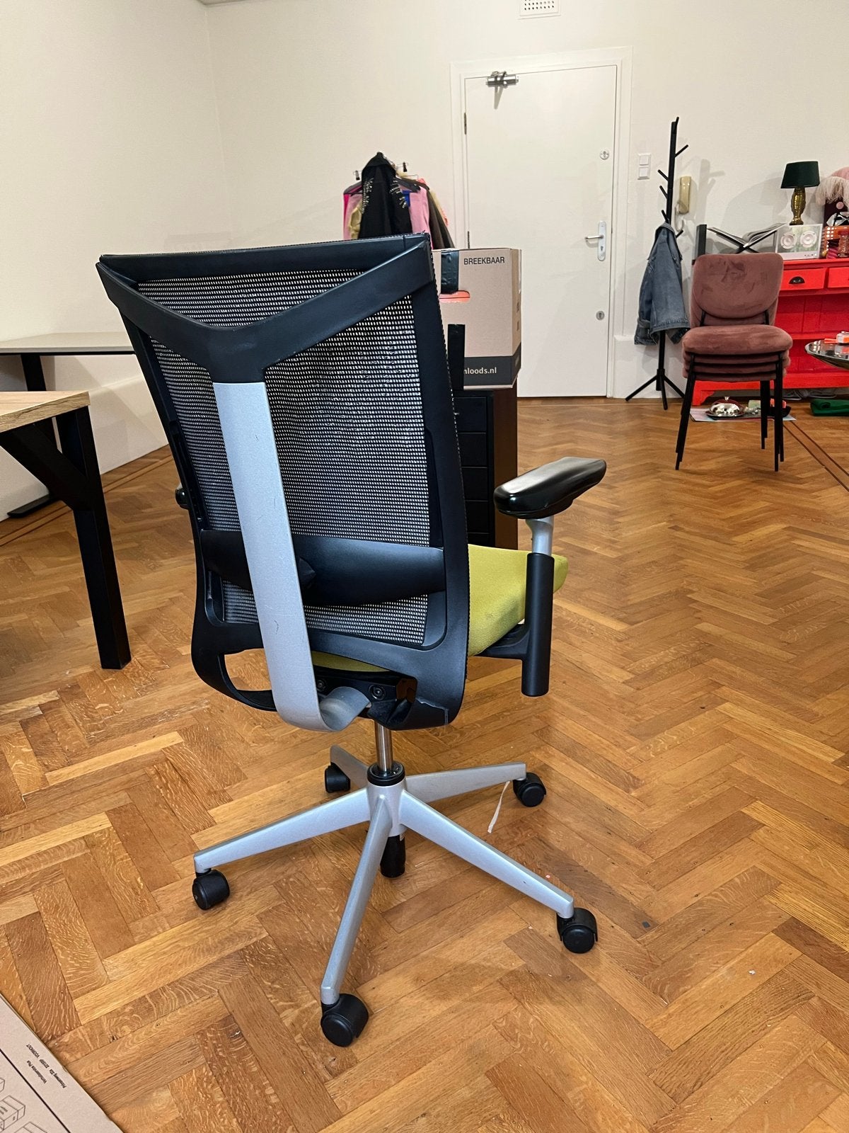 Unieke ergonomische bureaustoel - Mooi ontwerp, Ophalen, Gebruikt, Bureaustoel, Groen