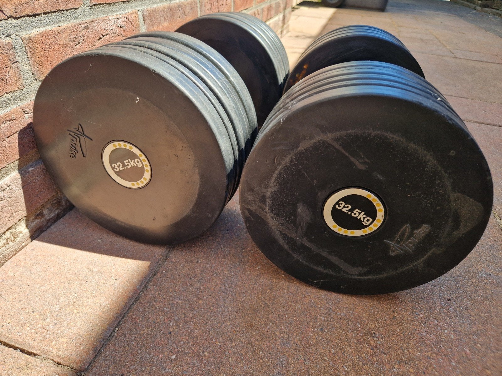 Set van 2 Pulse dumbells 32,5kg/st - Krachttraining, Ophalen, Gebruikt, Rug, Dumbbell