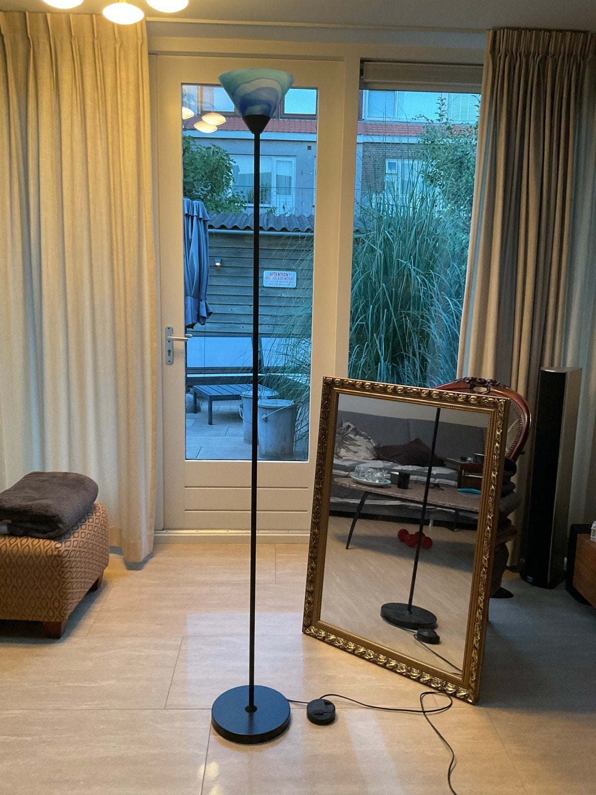 Dijkstra staande lamp 190 cm hoog met dimmer, Ophalen, Gebruikt, Metaal, 150 tot 200 cm