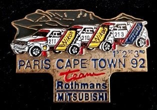 Mitsubishi- Paris Cape Town 92 pin, Verzenden, Nieuw, Transport, Speldje of Pin