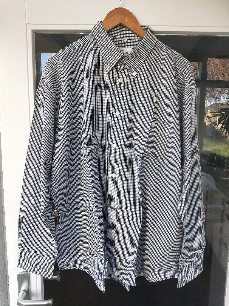 Overhemd - lange mouwen - zwart wit geruit - maat XXL-45/46, Kleding | Heren, Overhemden, Zwart, Zwarte Tulp, Ophalen of Verzenden
