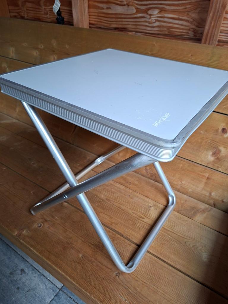 Compacte Bijzettafel 40x40x48 cm - Ideaal voor Camping, Ophalen of Verzenden, Gebruikt, Campingtafel