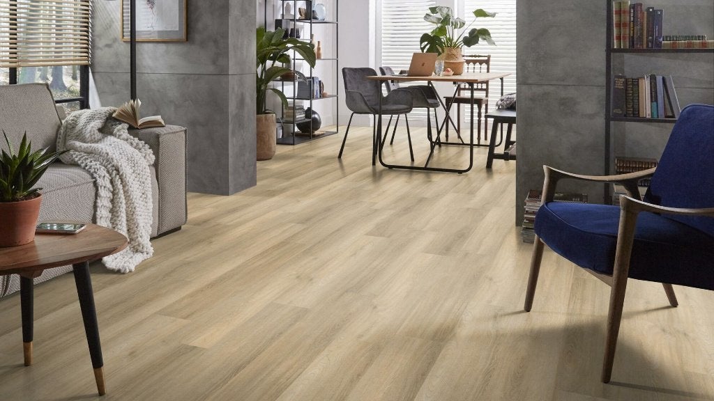 Pvc click Laminaat Natuur Eik Boston 4V-groev toplaag 0,50, 75 m² of meer, Nieuw, Ophalen of Verzenden, Pvc click rigid - Light natuur eiken kleur
