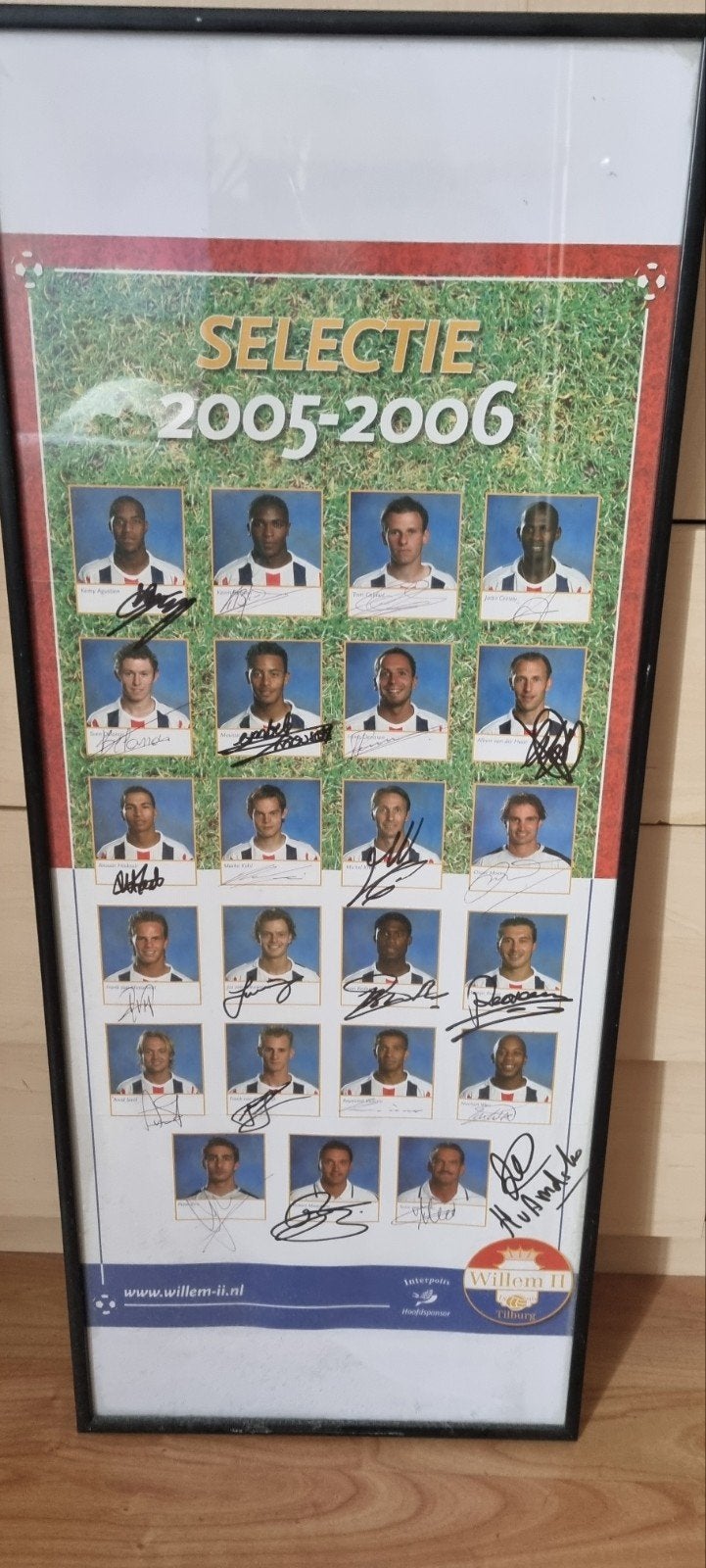 Willem II Selectie 2005-2006 Gesigneerde Poster, Verzamelen, Ophalen, Gebruikt, Willem II, Poster, Plaatje of Sticker