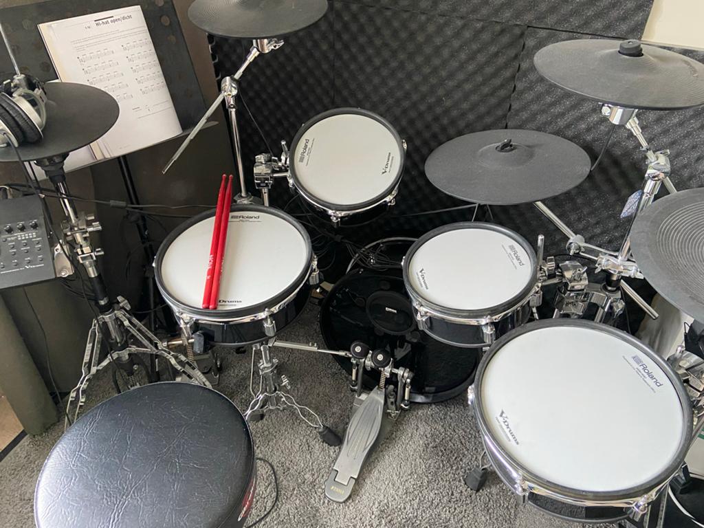 Roland VAD307 elektronisch drumstel compleet pakket, Ophalen, Zo goed als nieuw, Roland, Elektronisch