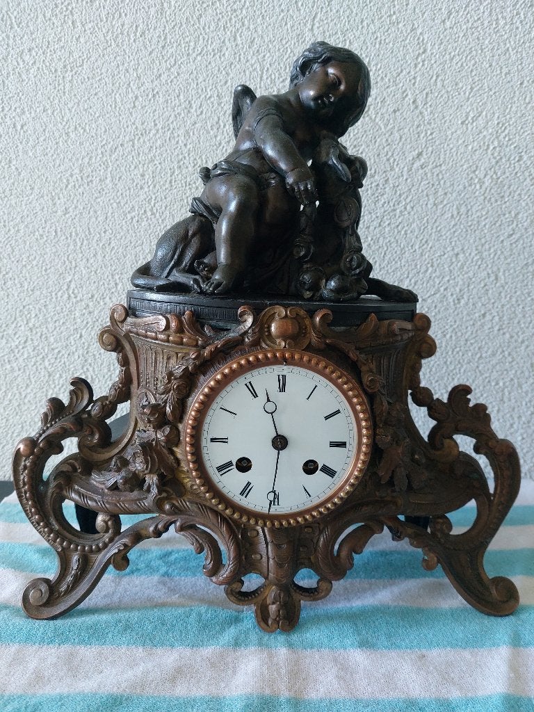 Franse- Pendule met slagwerk., Antiek en Kunst, Antiek | Klokken, Ophalen