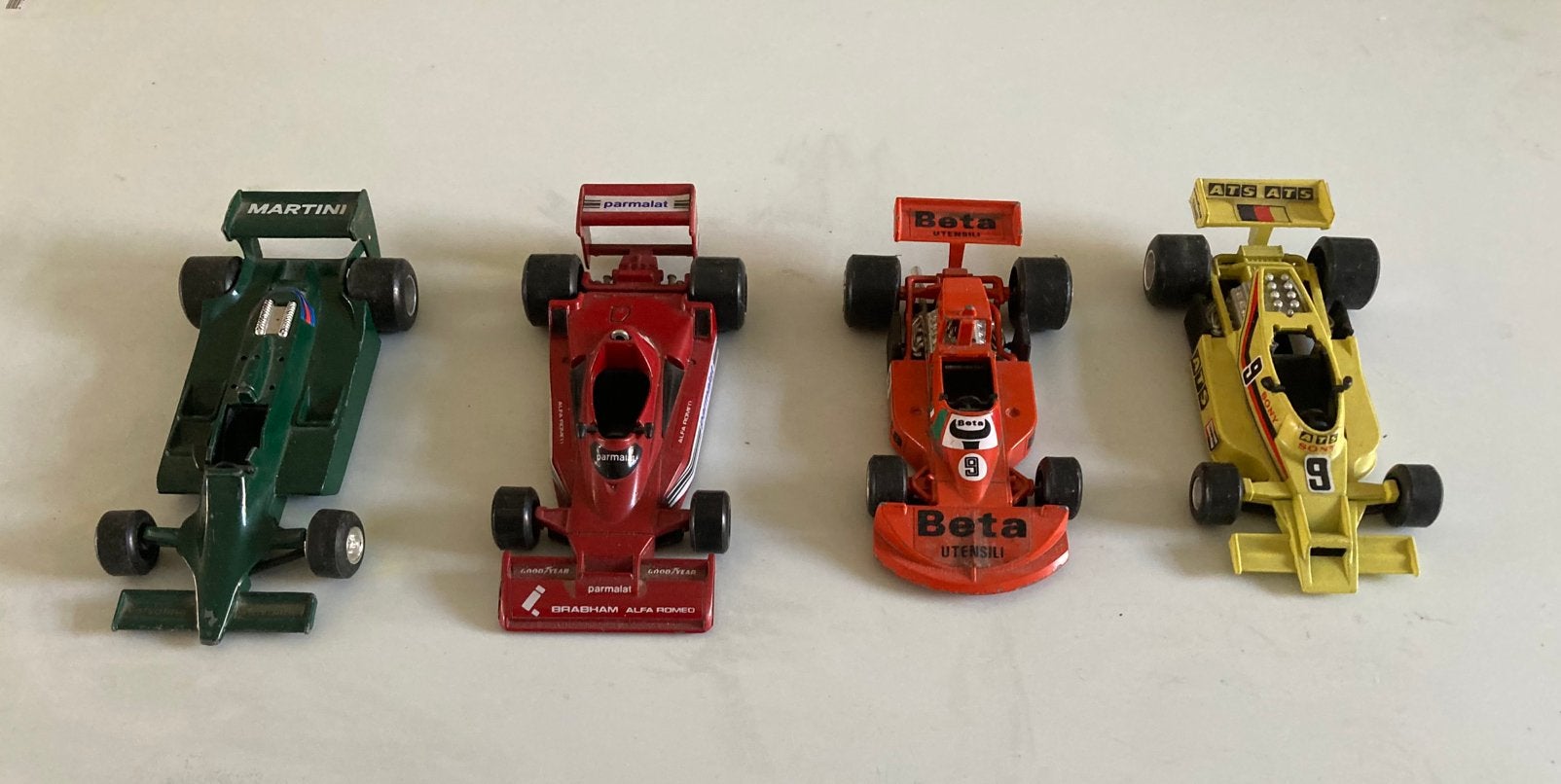 4 x polistil F1 schaal 1:32, Verzamelen, Automerken, Motoren en Formule 1, Ophalen of Verzenden, Gebruikt, Formule 1