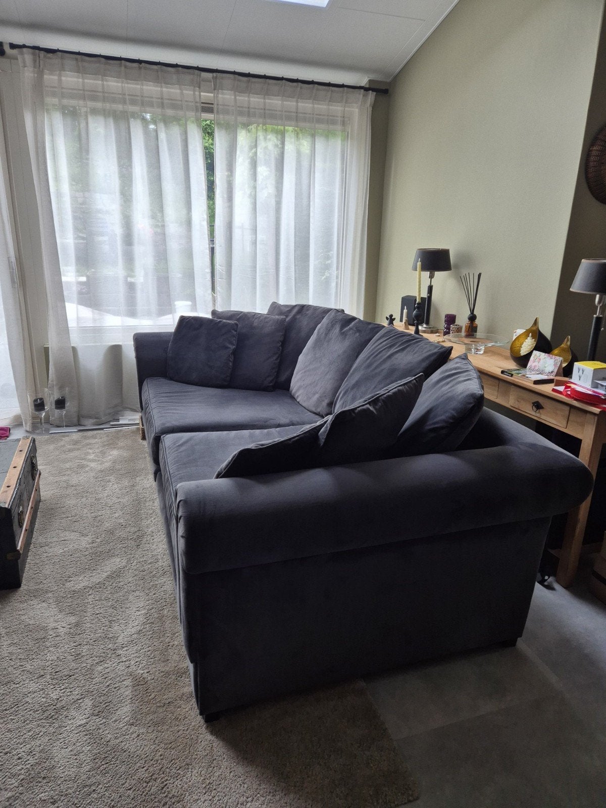 Heerlijke ROFRA Home  loungebank met 8 kussens, zo goed als, Ophalen, Zo goed als nieuw