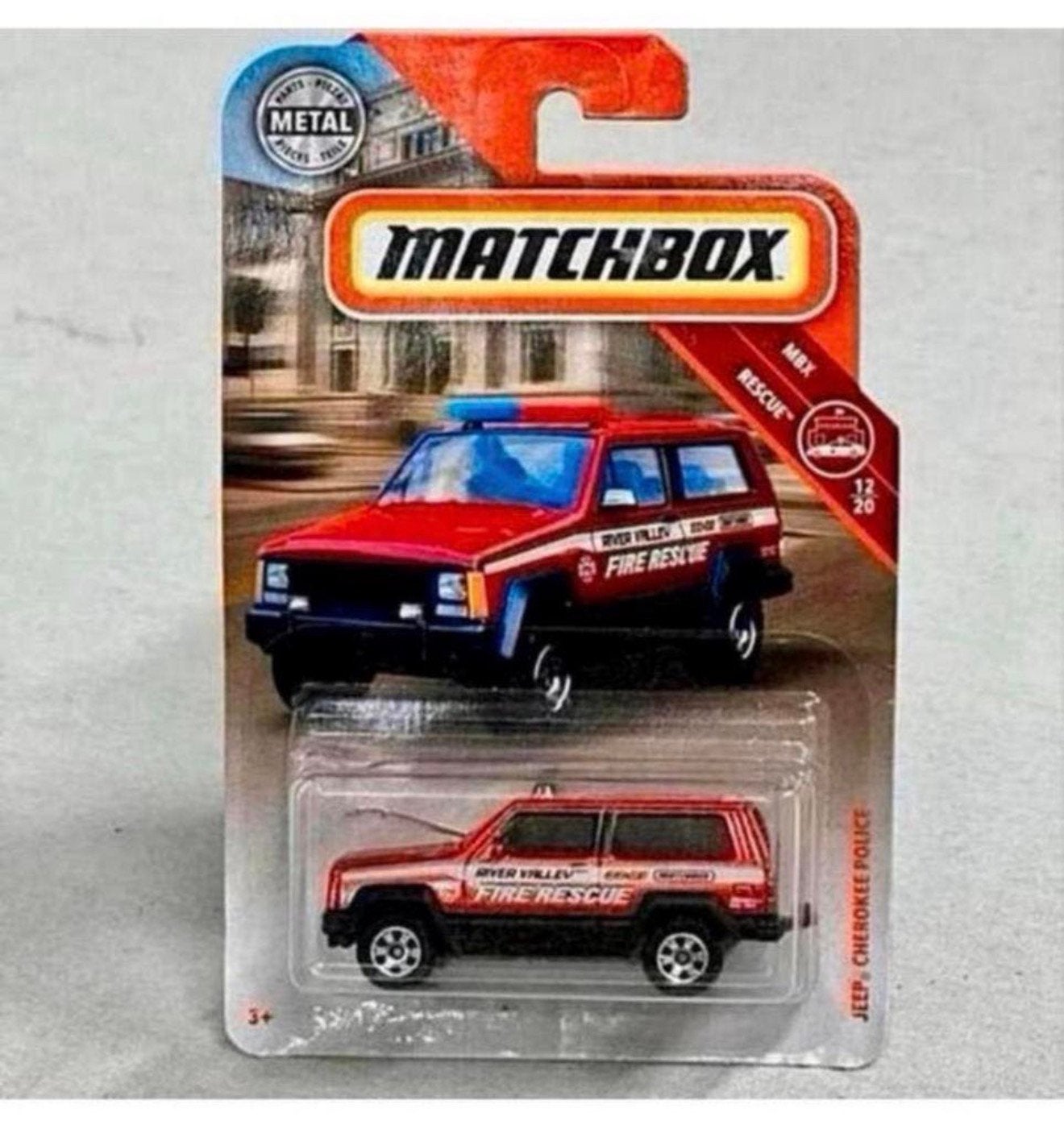 Matchbox MB 574 Jeep Cherokee Police Fire Rescue Metal 1:64, Auto, Nieuw, Ophalen of Verzenden, H