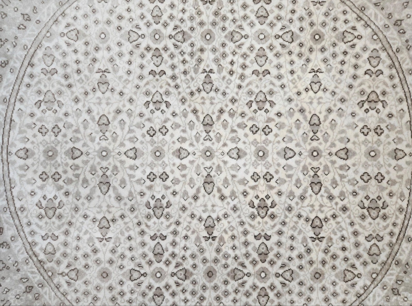 Handgeknoopt rond wol tapijt Kayseri floral 200x200cm, Gebruikt, Rond, Www.hypepopup.nl, Ophalen of Verzenden