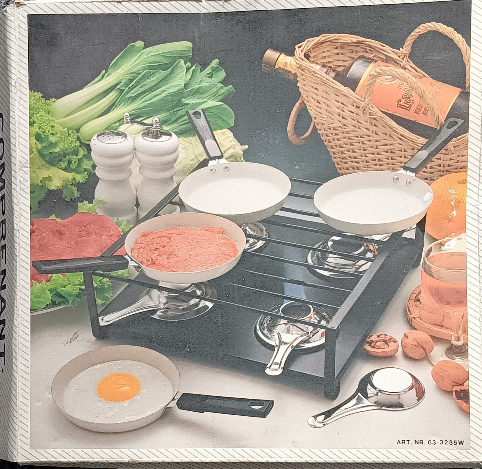 NIEUW Gourmetstel Model "Ibiza" met 4 pannetjes en branders, Ophalen of Verzenden, Nieuw, 4 t/m 7 personen