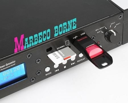 Mediaspeler, opnamefunctie, USB,SD,MP3, Bluetooth, FM radio, Audio, Tv en Foto, Zonder harde schijf, USB 2, Info@marbeco.nl, Power Dynamics