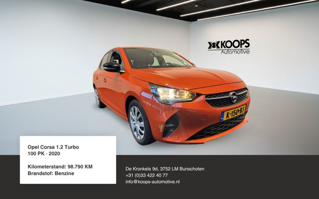 Opel Corsa 1.2 Edition Carplay 100 pk Airco cruise control A, Auto's, Voorwielaandrijving, Gebruikt, Euro 6, 49 €/maand