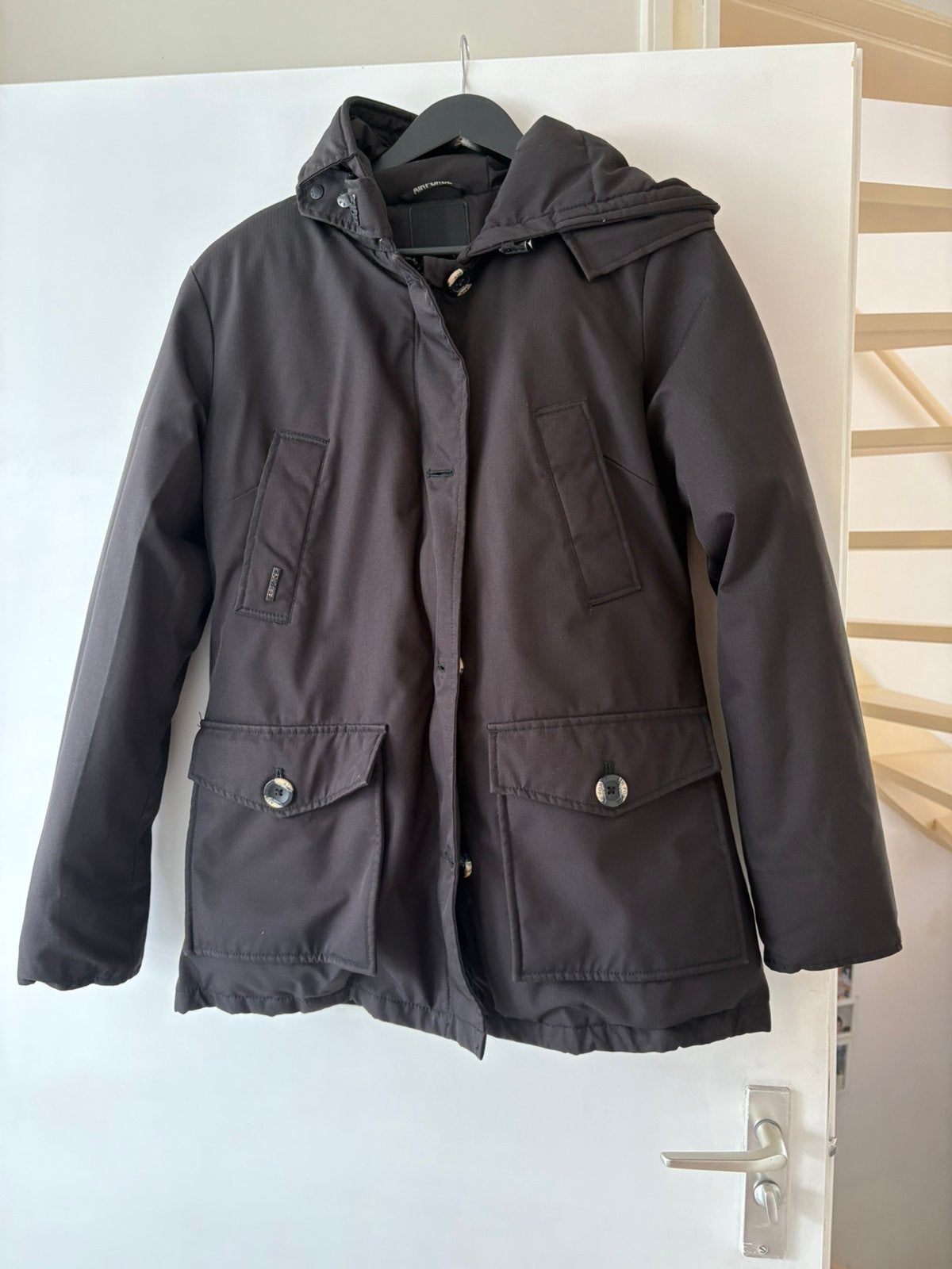 Airforce 4 pocket parka winterjas zwart maat L, Ophalen of Verzenden, Zo goed als nieuw, Maat 38/40 (M), Zwart