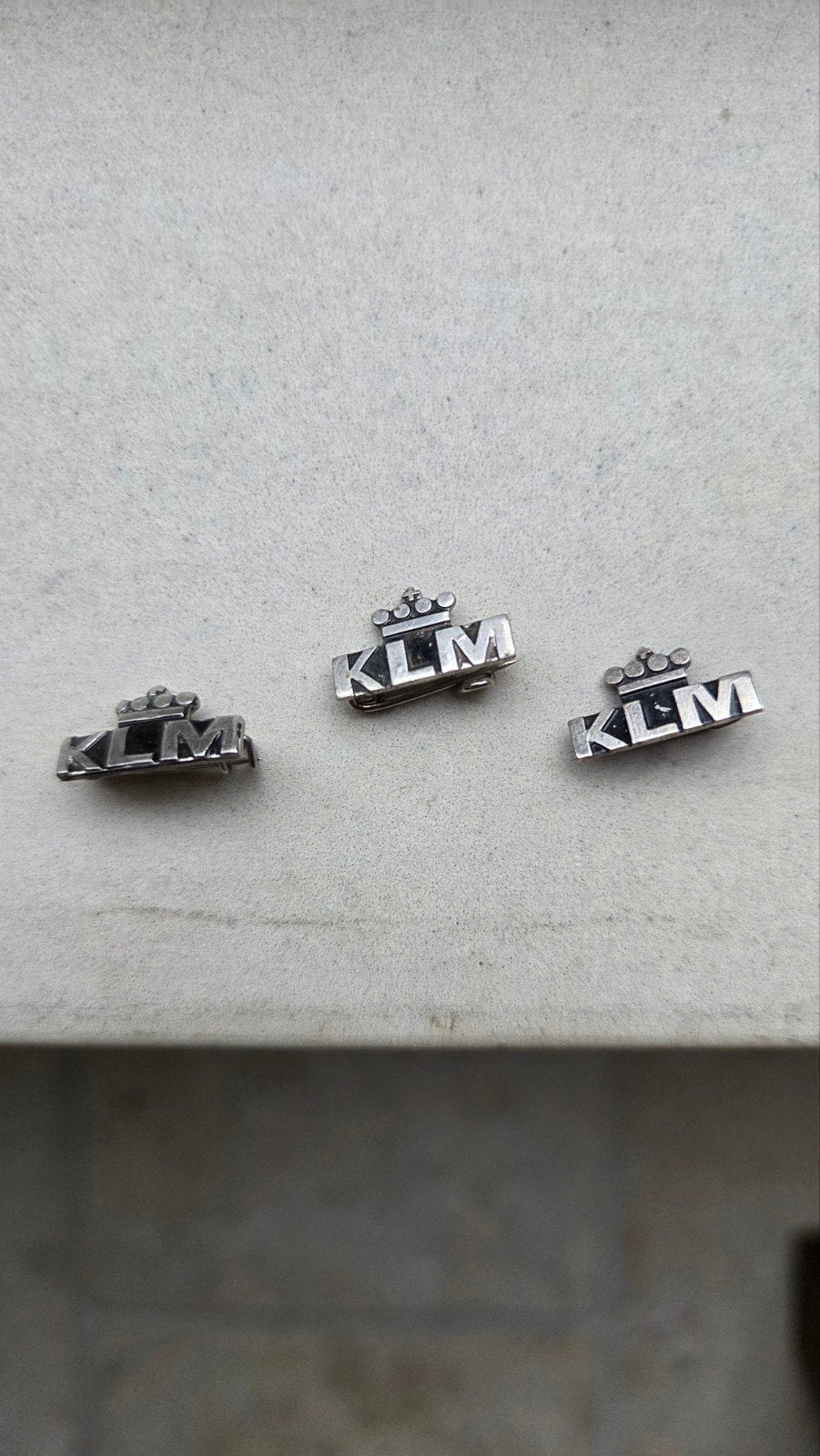 KLM speldjes met kroontje - set van 3, Verzenden, Gebruikt