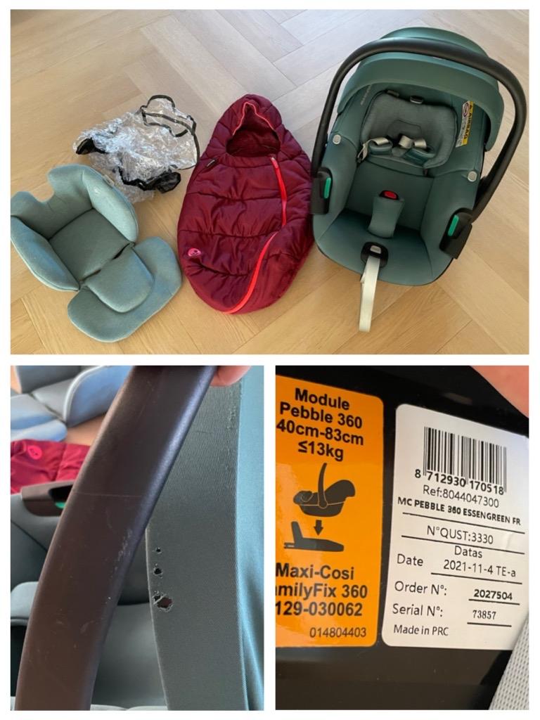 Maxi Cosi Pebble 360 met accessoires, Kinderen en Baby's, Autostoeltjes, Ophalen, Gebruikt, Slaapstand, Isofix
