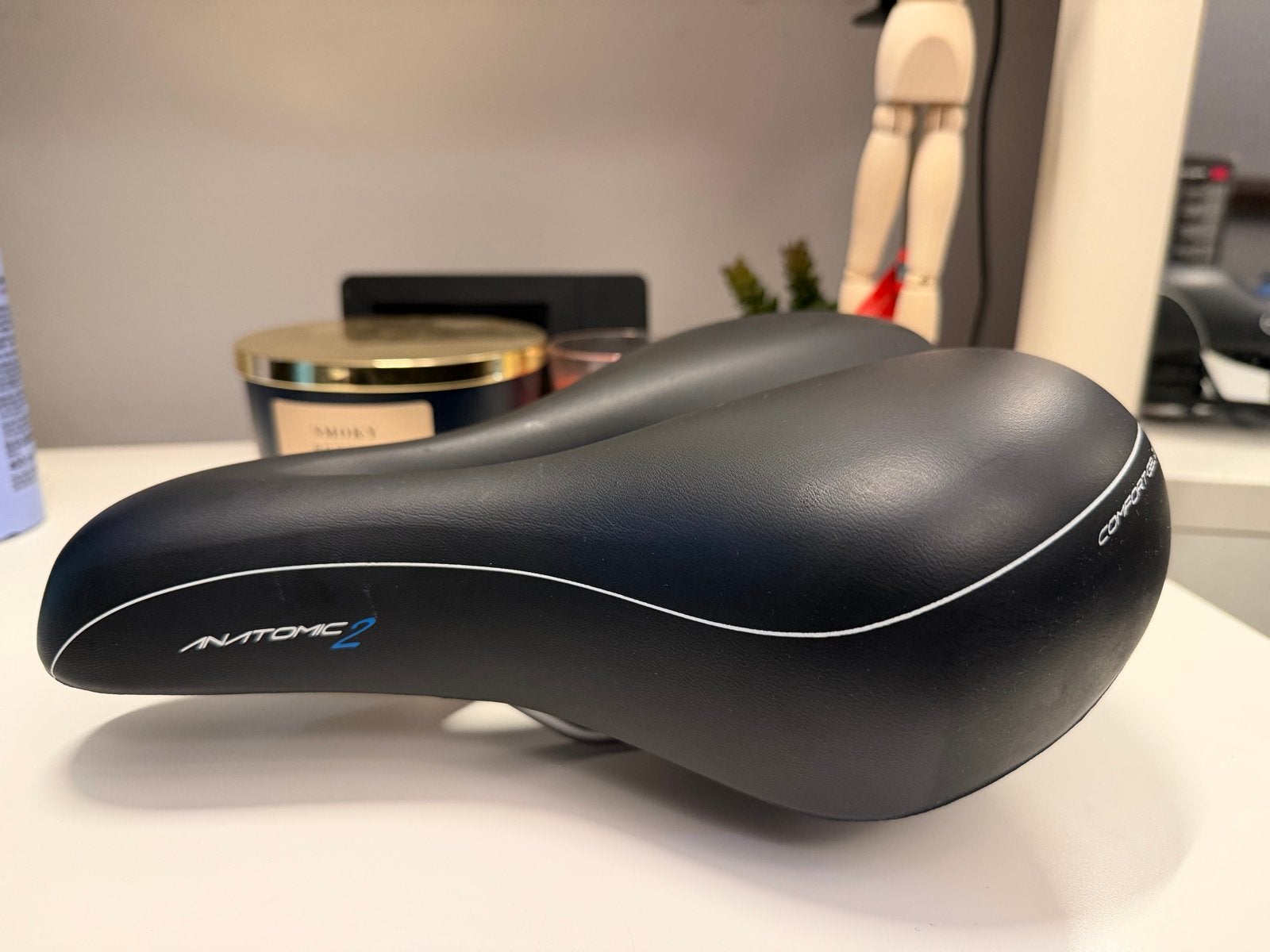 Comfortabel Fietszadel met Gel en Veren - Anatomic 2, Elektrische fiets, Kunststof, Ophalen of Verzenden, Zo goed als nieuw