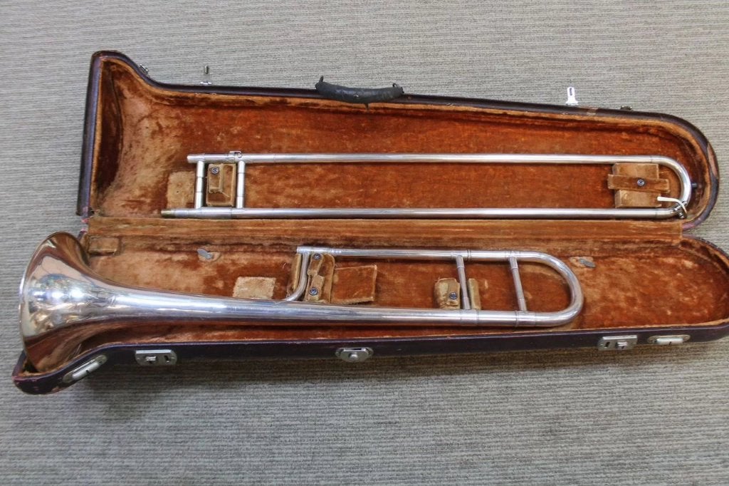 King “Liberty” Tenor Trombone, Muziek en Instrumenten, Blaasinstrumenten | Trombones, Ophalen of Verzenden, Gebruikt, Tenor