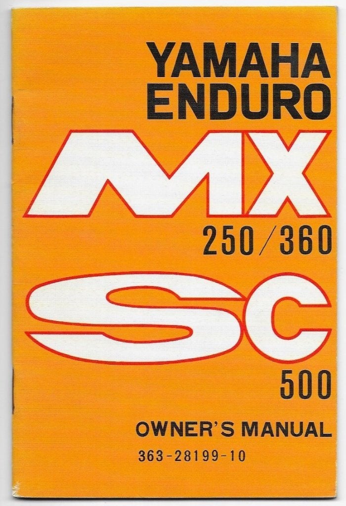 Yamaha MX250 MX360 SC500 manual (027v), Motoren, Ophalen of Verzenden, Yamaha