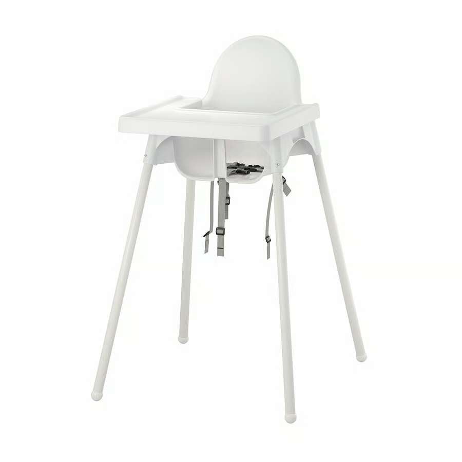 Ikea Kinderstoel + gordels + dienblad, Ophalen of Verzenden, Zo goed als nieuw, Overige typen, Aanschuifbaar