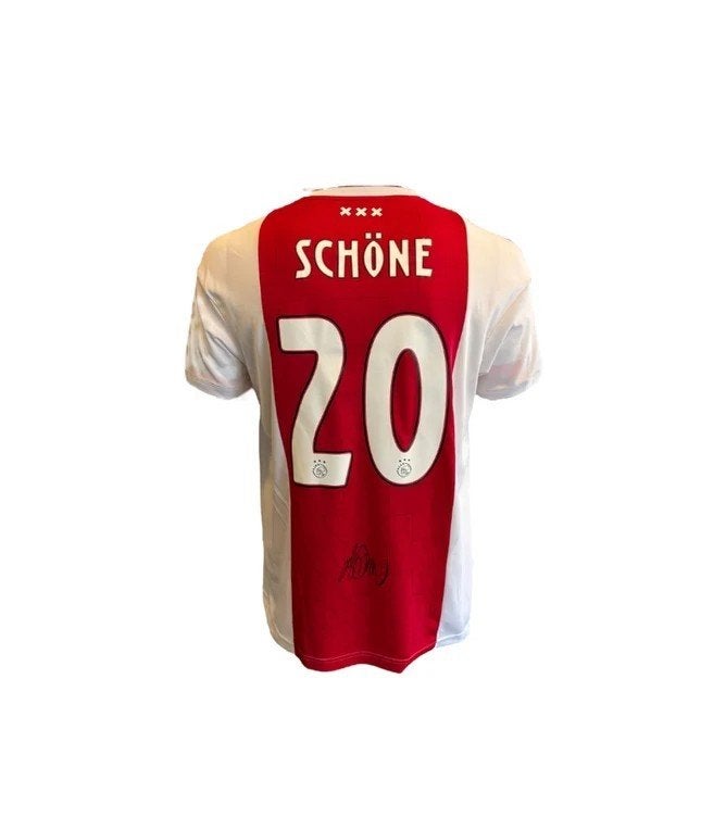 Lasse Schöne AFC Ajax 19/20  gesigneerd Thuis Shirt, Soccersignings.nl, Shirt, Ophalen of Verzenden, Zo goed als nieuw