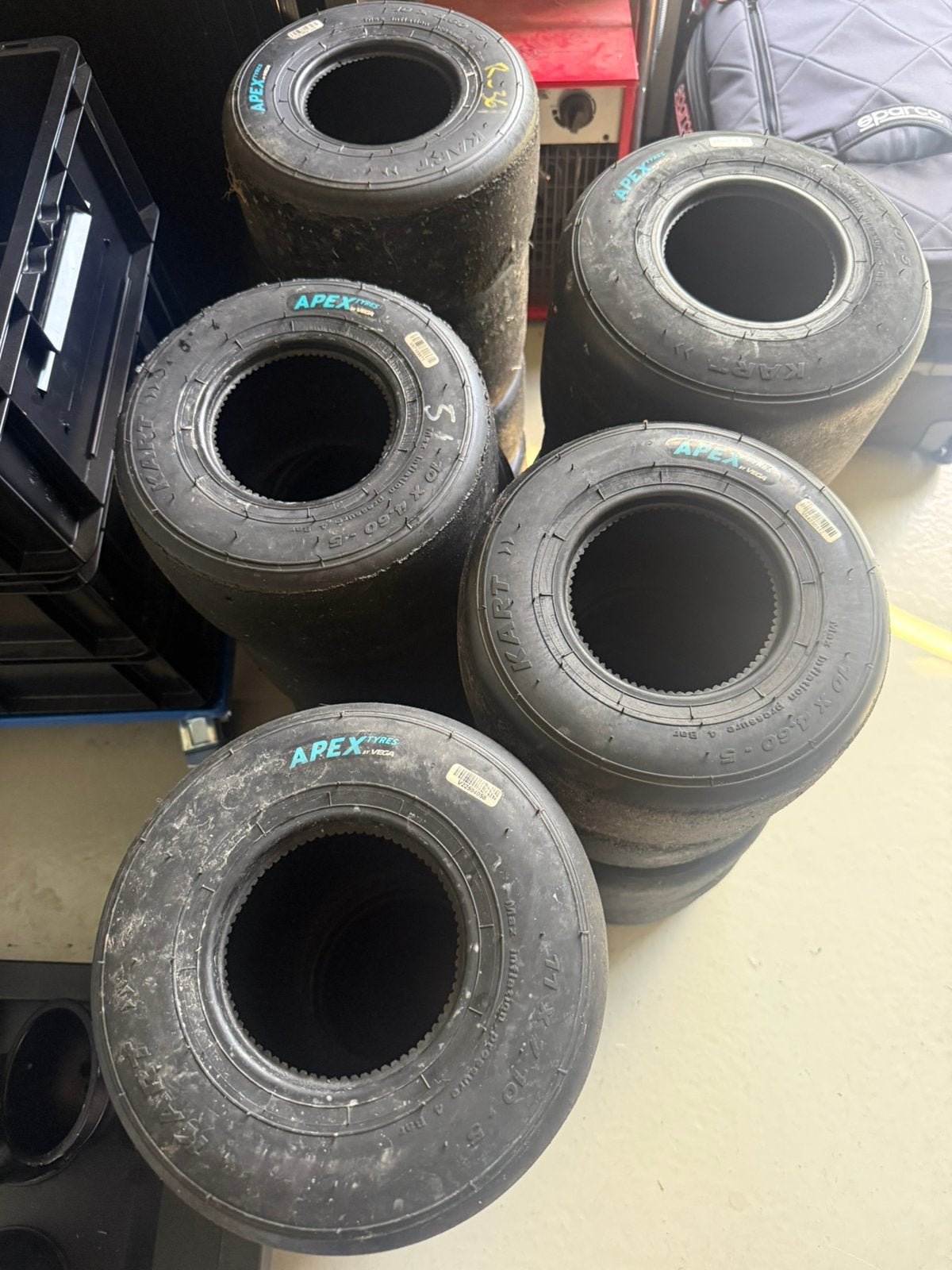 5 sets Apex blauw, Sport en Fitness, Karting, Ophalen of Verzenden, Gebruikt, Onderdelen Kart