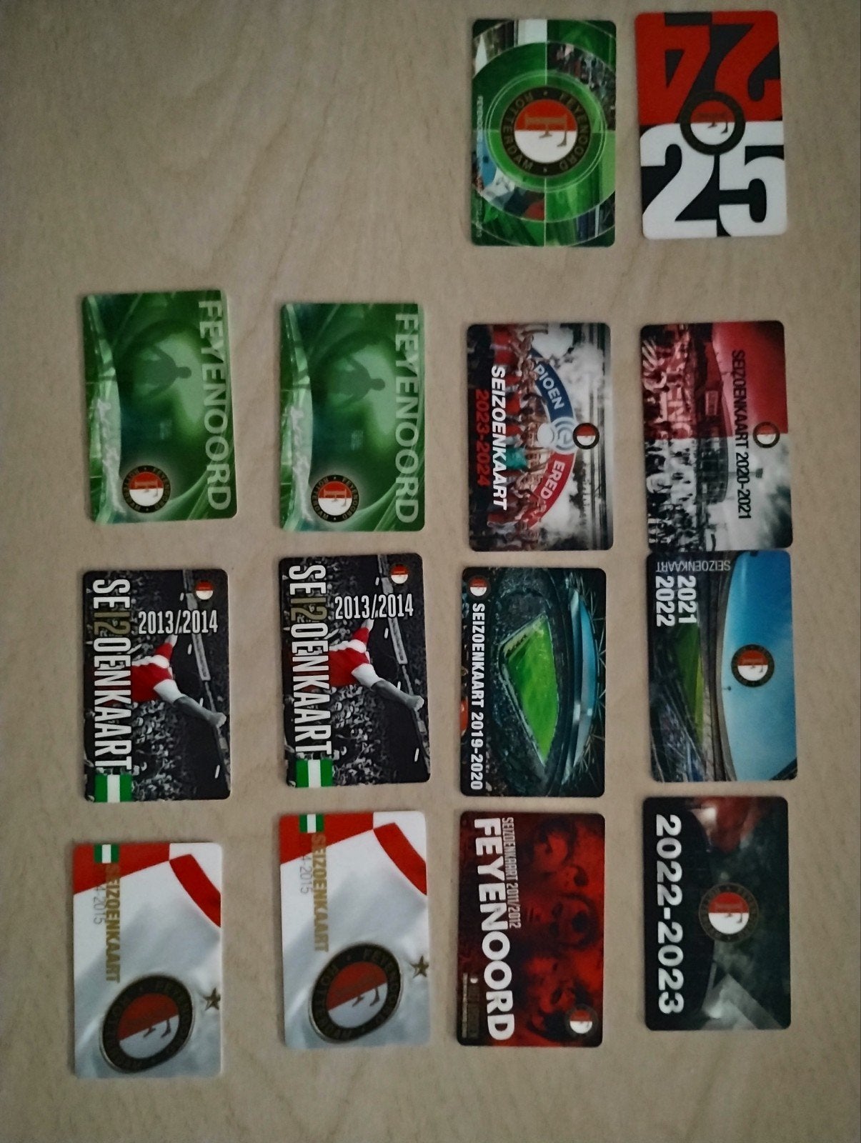 Oude seizoenskaarten Feyenoord, Ophalen of Verzenden, Gebruikt, Feyenoord