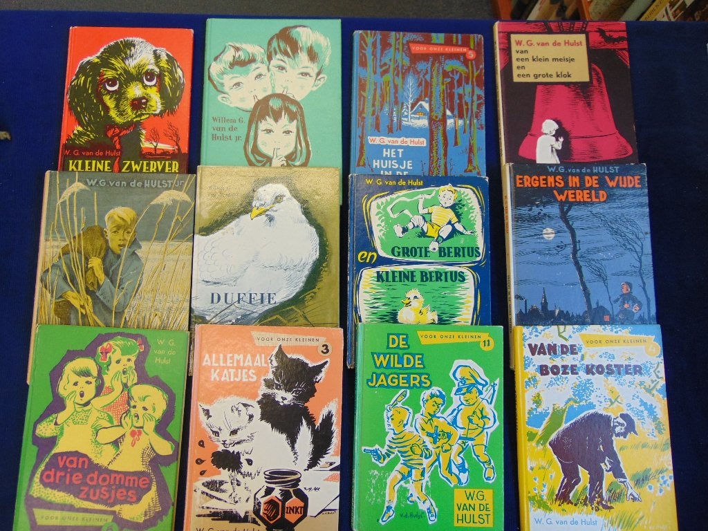 56x kinderboeken WG van de Hulst; redelijk goede staat, Gelezen, Fictie algemeen, Ophalen of Verzenden, WG van de Hulst