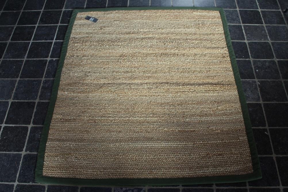 Vloerkleed Jute Army LABEL51 140x160 naturel groen, 100 tot 150 cm, Nieuw, Ophalen of Verzenden, 150 tot 200 cm
