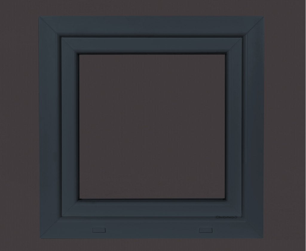 Kunststof antraciet draaikiep kozijn b60 x h60 RAL7016, Niet ingevuld, Kunststof, Minder dan 75 cm, Overige typen
