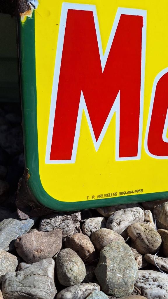 Mooi emaille reclamebord voor Semois Mon Tabac., Verzamelen, Reclamebord, Gebruikt, ., Ophalen of Verzenden