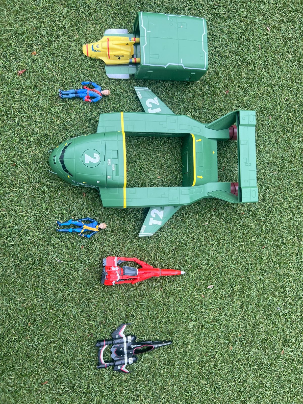 Thunderbirds Collectie: Thunderbird 2, 3, S, geluid & poppet, Ophalen of Verzenden, Zo goed als nieuw