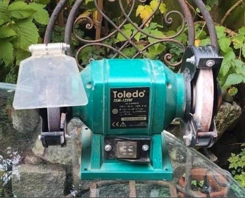 Goedwerkende Toledo Bankslijpsteen, Ophalen of Verzenden, Gebruikt, Minder dan 700 watt, Werkbankslijpmachine